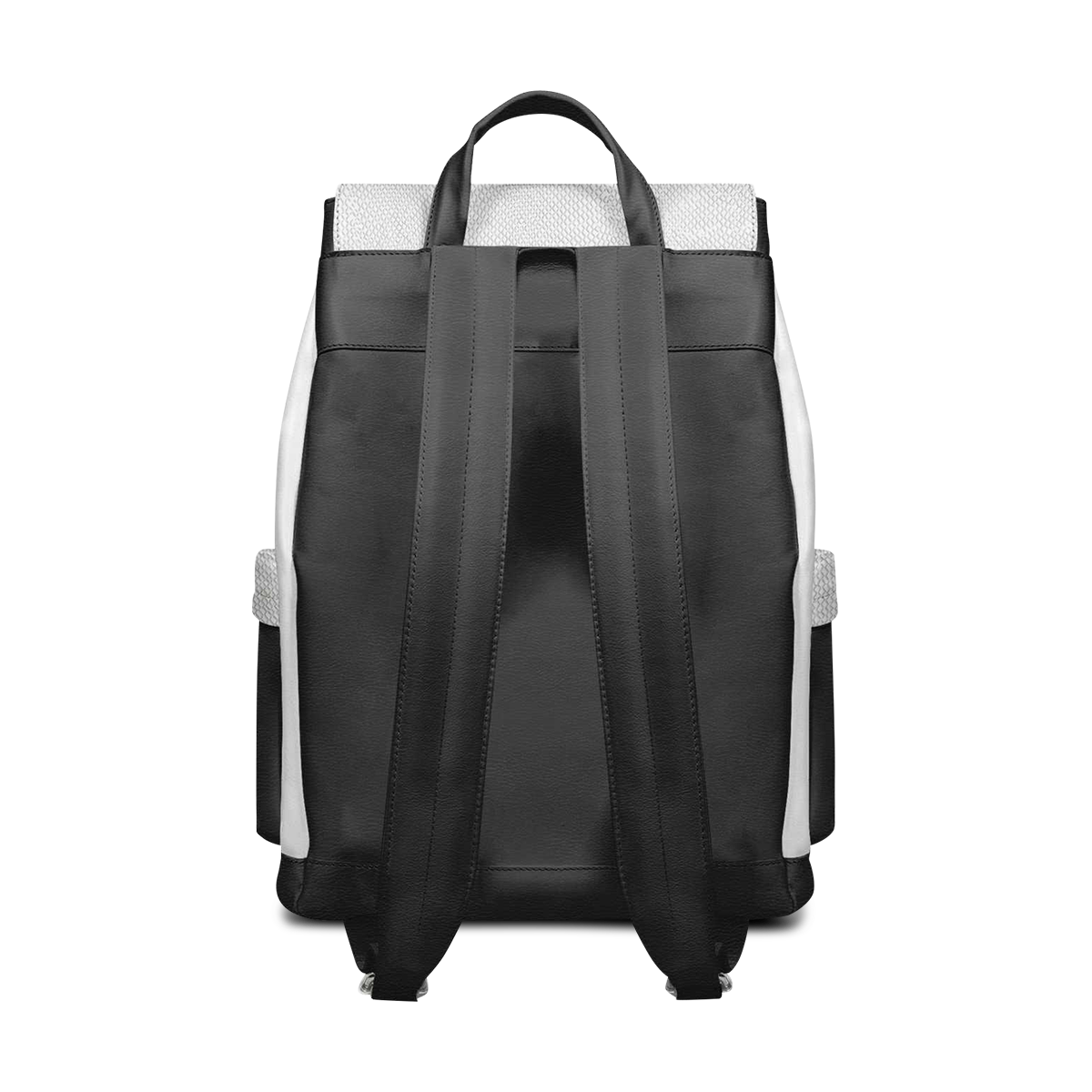 Back view of WHITE APENN LUX Italian leather rucksack